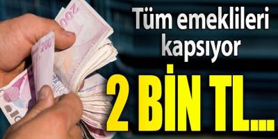 Emekli, yaşlı, muhtaç ve herkesi kapsıyor! 2 bin TL kapınıza gelecek