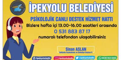 Van İpekyolu Belediyesi’nden psikolojik canlı destek hizmeti