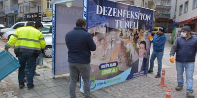 Sinop'un Türkeli ilçesinde "Dezenfeksiyon Tüneli" kuruldu