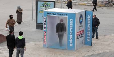 Van İpekyolu Belediyesinden dezenfekte tüneli