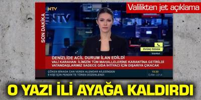 Denizli'de acil durum ilan edildi yazısına Vallikten jet yanıt geldi