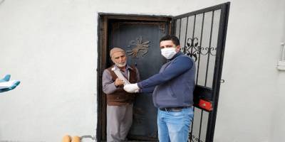 Batman Gercüş'te sosyal destek ödemeleri evlerde yapılıyor