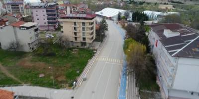 Balıkesir Dursunbey'de caddeler sessiz