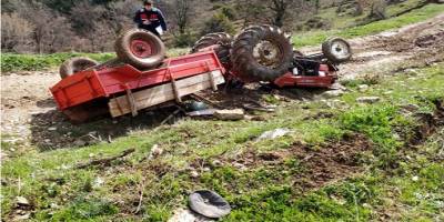 Manisa Gördes'te traktör kazası: 1 ölü, 1 yaralı