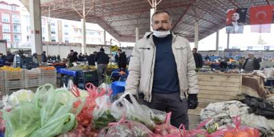 Burdur semt pazarına girişte Maskesi olmayan pazara alınmadı