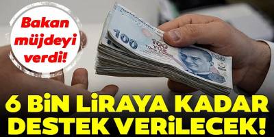 Bakan müjdeyi verdi! 6 bin lira destek verilecek