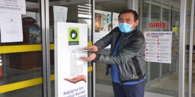 Konya Ereğli’de dezenfektan platformları kuruldu