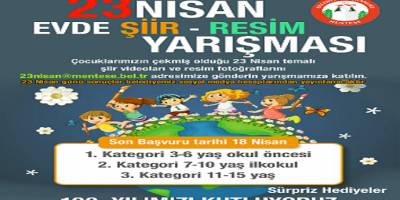 Muğla Menteşe’de 23 Nisan temalı resim ve şiir yarışması