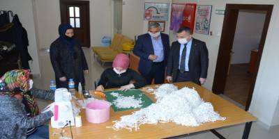 Havza Belediyesi maske üretimine başladı