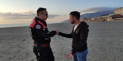 Hatay’ın Samandağ ilçesinde polis sahillerde denetim yaptı