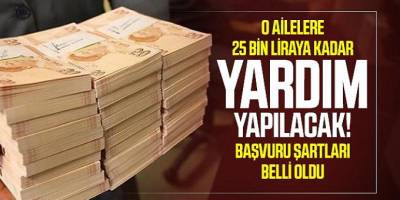 İhtiyaç sahibi Ailelere 25 bin lira yardım yapılacak kimler alabilir işte detaylar...