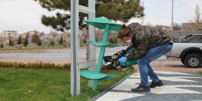 Hacılar Belediyesi Sokak hayvanları düzenli olarak besliyor