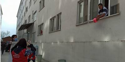 Düzce'de Karantina yurdunda basketbol heyecanı