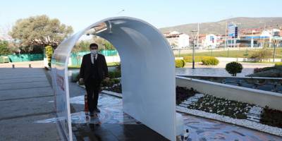 Körfez Belediyesi korona virüs önlemleri kapsamında mobil dezenfeksiyon tünelleri
